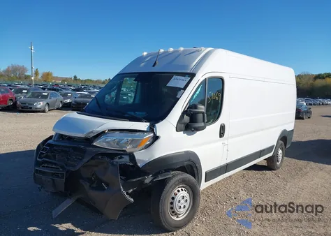 2024 Ram Promaster 2500 Tradesman High Roof 159 Wb W/Pass Seat from USA, damaged, VIN 3C6LRVDG6RE108898